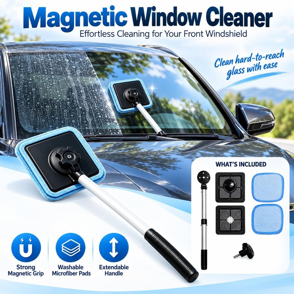 Glass Cleaner Streak - Pembersih Kaca Depan dengan Gagang yang