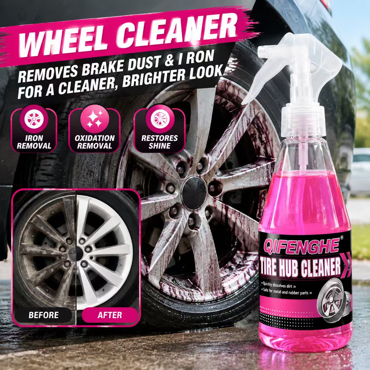Wheel Cleaner Alloy - Semprotan Pembersih Roda yang Efektif, Menghilangkan