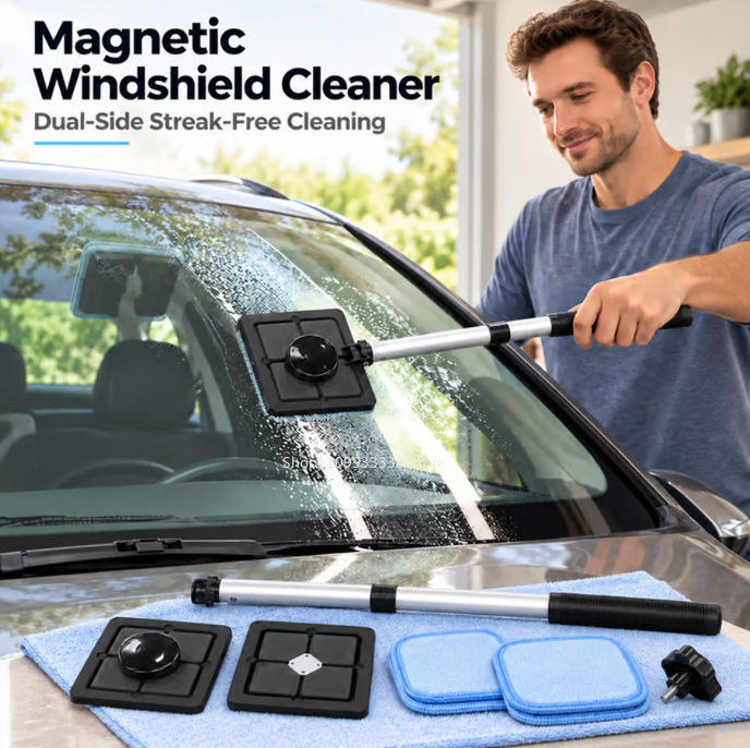Pembersih Kaca Mobil Magnetik  - Glass Cleaner Streak ulasan dan harga